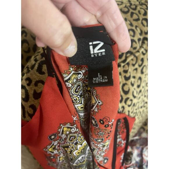 Vintage 90s Y2K Iz Byer Handkerchief Halter Top L - Picture 4 of 4